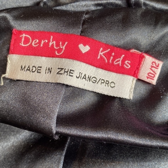 Derby Kids navy blue faux fur hooded jacket - Picture 5 of 7